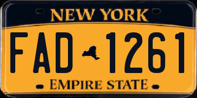 NY license plate FAD1261