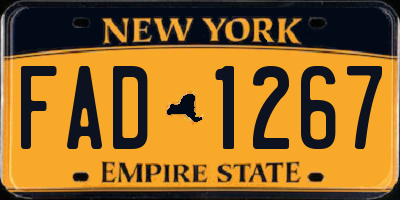 NY license plate FAD1267
