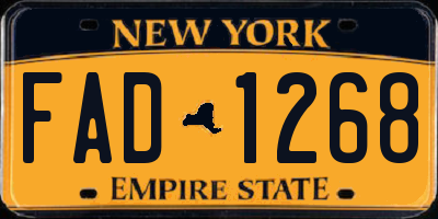 NY license plate FAD1268