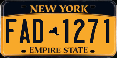 NY license plate FAD1271