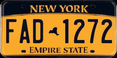 NY license plate FAD1272