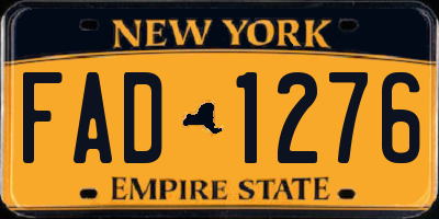 NY license plate FAD1276