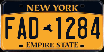 NY license plate FAD1284