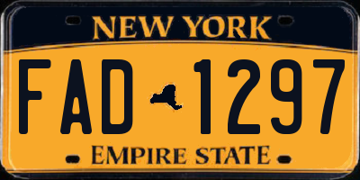 NY license plate FAD1297