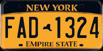 NY license plate FAD1324