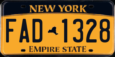 NY license plate FAD1328