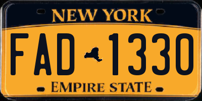 NY license plate FAD1330