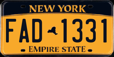 NY license plate FAD1331