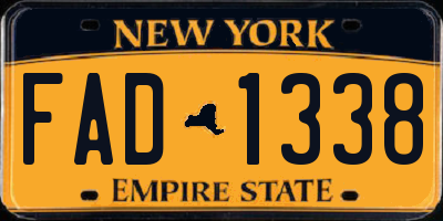 NY license plate FAD1338