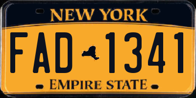 NY license plate FAD1341