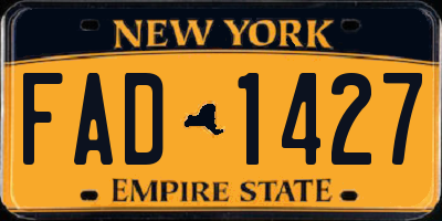 NY license plate FAD1427