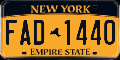 NY license plate FAD1440