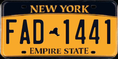 NY license plate FAD1441