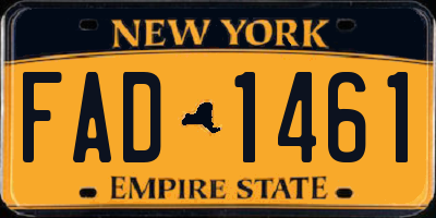 NY license plate FAD1461