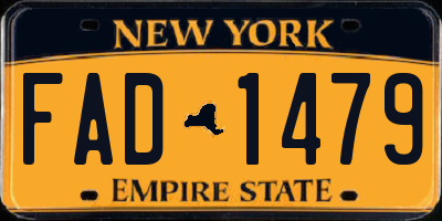 NY license plate FAD1479