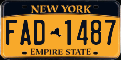 NY license plate FAD1487