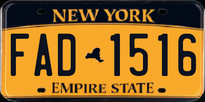 NY license plate FAD1516