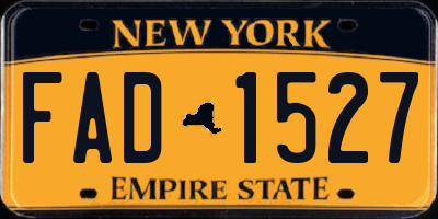 NY license plate FAD1527