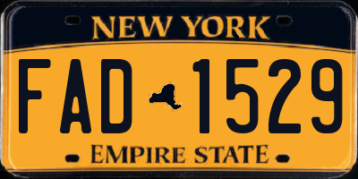 NY license plate FAD1529