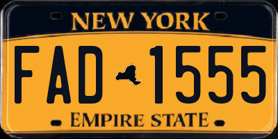 NY license plate FAD1555