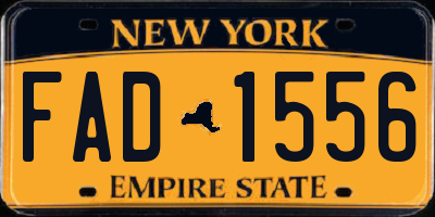 NY license plate FAD1556