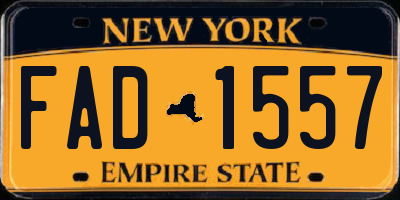 NY license plate FAD1557