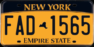 NY license plate FAD1565