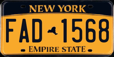 NY license plate FAD1568