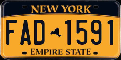 NY license plate FAD1591