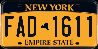 NY license plate FAD1611