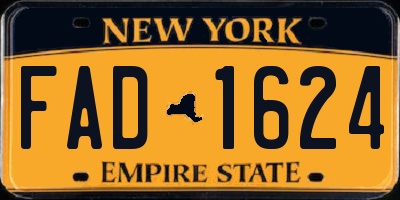 NY license plate FAD1624