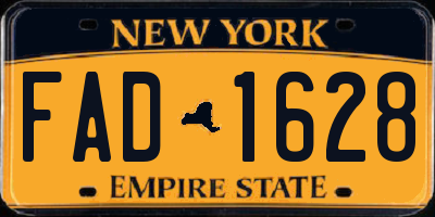 NY license plate FAD1628