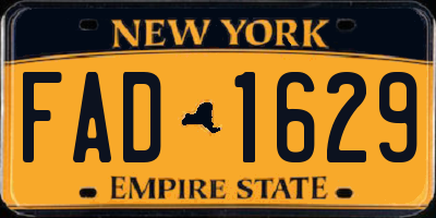 NY license plate FAD1629