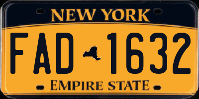 NY license plate FAD1632