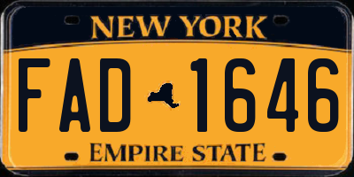 NY license plate FAD1646