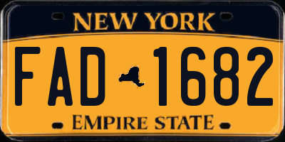 NY license plate FAD1682