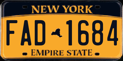 NY license plate FAD1684