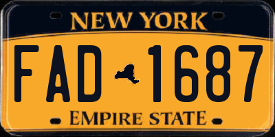 NY license plate FAD1687