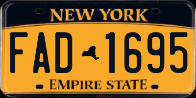 NY license plate FAD1695