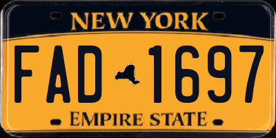 NY license plate FAD1697