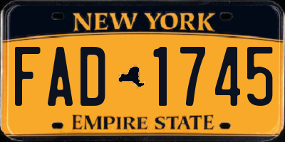 NY license plate FAD1745