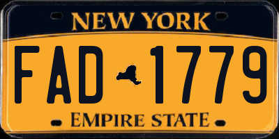 NY license plate FAD1779