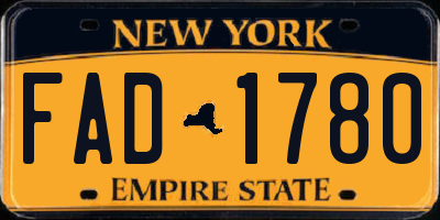 NY license plate FAD1780