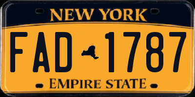 NY license plate FAD1787