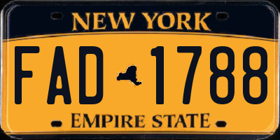 NY license plate FAD1788