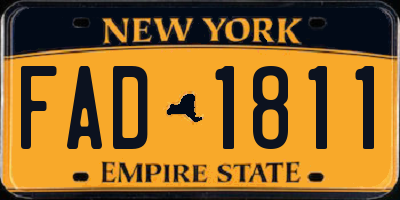 NY license plate FAD1811