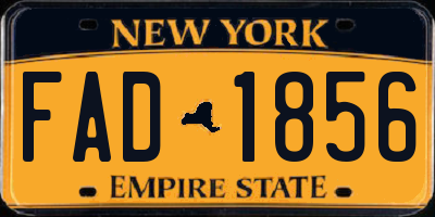 NY license plate FAD1856