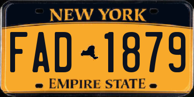 NY license plate FAD1879