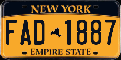 NY license plate FAD1887