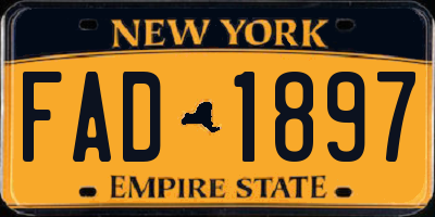 NY license plate FAD1897